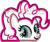 MLP Pinky Pony Peeker Applique Design