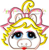 Muppet Baby Miss Piggy Peeker Applique Design