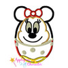 Minnie Mouse Easter Egg Applique Embroidery Design