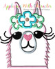 Llama Head Applique Embroidery Design