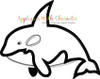 Ocean Whale Applique Design