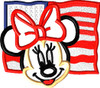 American Flag Miss Mouse Applique Design