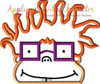 Rugrats Chuckie Peeker Applique Embroidery Design
