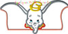 Disney's Dumbo Peeker Applique Embroidery Design