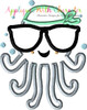 Boy Jellyfish with Sunglasses Applique Design
