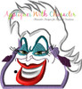 Little Mermaid Ursula Peeker Applique Design