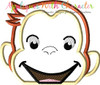 Curious George Peeker Applique Embroidery Design