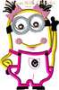 Minion Pink Girl Applique Embroidery Design