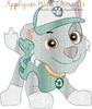 Pup Patrol Rocky Sketch Embroidery Design