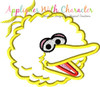 Sesame Street Big Bird Applique Design
