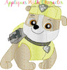 Paw Patrol Rubble Sketch Embroidery Design