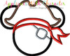 Mickey Mouse Pirate Applique Embroidery Design