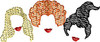 Halloween Sister Three Hocus Pocus Sketch Embroidery Design 