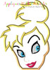 Tinkerbell Peeker Applique Embroidery Design