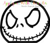 NIghtmare Before Christmas Jack Skeleton Peeker Applique Design