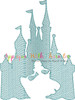 Snow White in Castle Sketch Embroidery Design