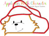 Paddington Bear Peeker Applique Embroidery Design