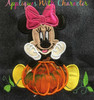 Miss Mouse with Pumpkin Applique Design