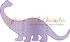 Dinosaurs Silhouette Sketch Embroidery Set