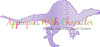 Dinosaurs Silhouette Sketch Embroidery Set