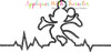 Mickey Mouse Standing Heartbeat Sketch Embroidery Design