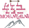 She Will Move Mountains Embroidery Design