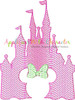 Minnie Mouse in Castle Sketch Embroidery Design