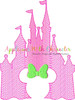 Minnie Mouse Castle Bow Sketch Embroidery Design