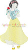 Snow White Full Body Sketch Embroidery Design