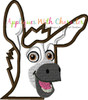 Bo the Donkey Peeker Applique Design