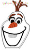 Frozen Olaf Snowman Peeker Applique Design