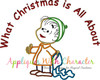 Peanut Christmas Linos Applique Design Christmas Message
