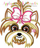 JoJo Siwa's Bow Bow Dog Applique Embroidery Design