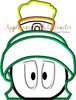 Marvin the Martian Peeker Applique Design