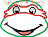 Ralphael Ninja Turtle Peeker Applique Design
