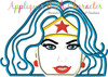 Wonder Woman Peeker Applique Design