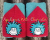 Dr. Seuss Thing 1 and Thing 2 Peeker Applique Design