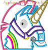 Fortnite Unicorn Peeker Applique Embroidery Design