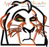 Lion Royalty Scar Lion Peeker Applique Design