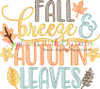 Fall Leaves Autumn Breeze Sketch Embroidery Design