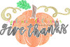 Pumpkin Give Thanks Sketch Embroidery Design