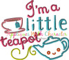 I'm a Little Teapot Nursery Rhyme Applique Design