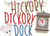 Hickory Dickory Dock Nursery Rhyme Sketch Design