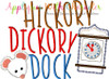 Hickory Dickory Dock Nursery Rhyme ZZ Applique Design
