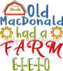 Old McDonald Had a Farm Applique Nursery Rhyme Design