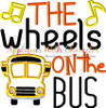 Wheels on the Bus Nursery Rhyme Applique Design