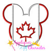 11 World Flag Mr Mouse Head Applique Set