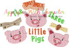 Three Little Pigs Sketch Fairy Tale Design