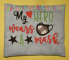 My Hero Wears a Mask Applique Design