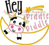 Hey Diddle Diddle Applique Nursery Rhyme Embroidery Design